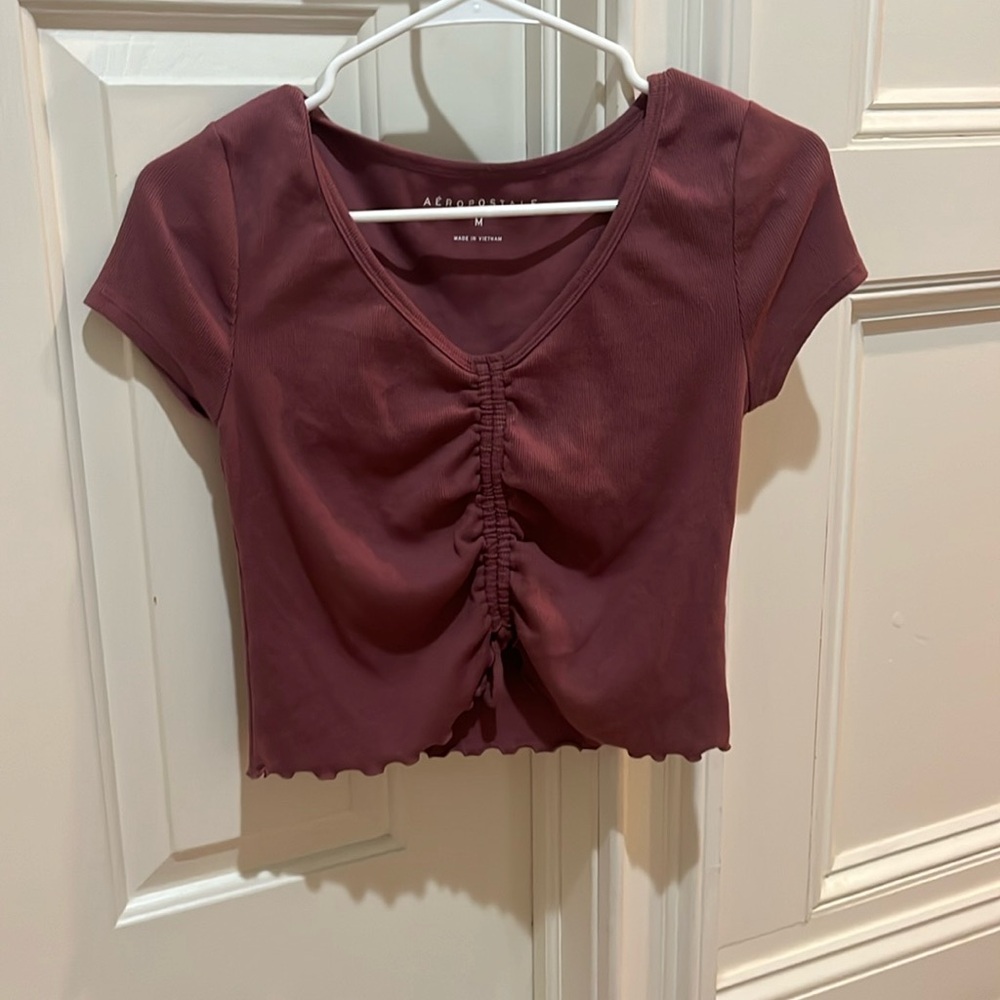 Aeropostale pink crop top, size M